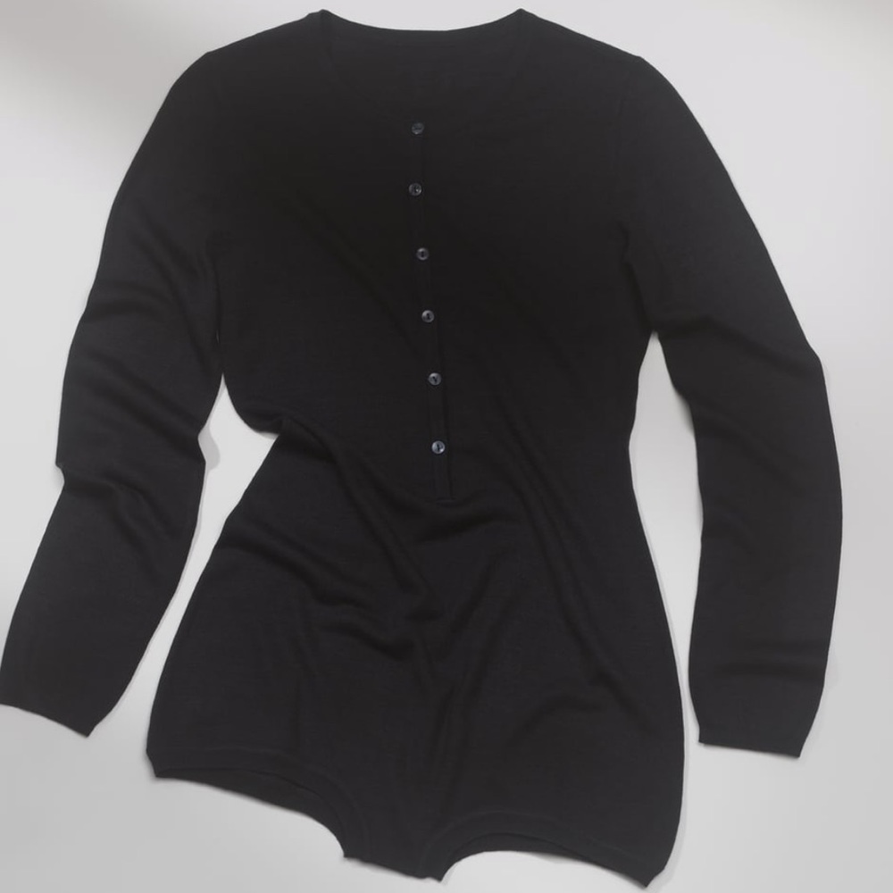 Wool blend short jumpsuit